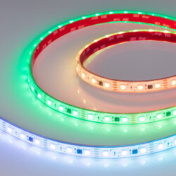 Светодиодная лента герметичная SPI-PS-В60-12mm 12V RGB-РХ3-ВРТ (12 W/m, IP67, 5060, 5m) (Arlight, бегущий огонь) 039599