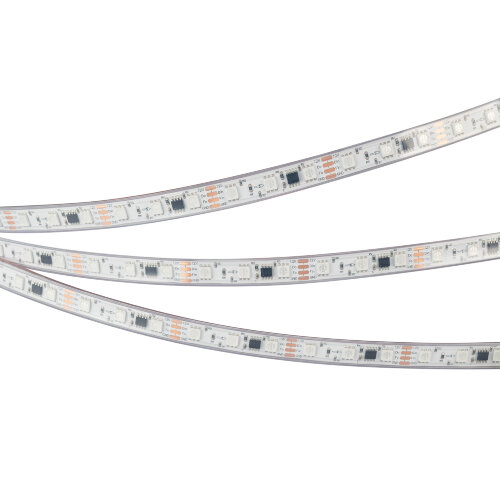 Светодиодная лента герметичная SPI-PS-В60-12mm 12V RGB-РХ3-ВРТ (12 W/m, IP67, 5060, 5m) (Arlight, бегущий огонь) 039599 - фото 3