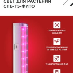 Светильник светодиодный СПБ-Т5 STD-ФИТО красно-синий спектр 15Вт 900мм IN HOME