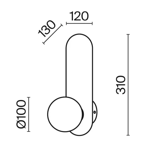 Настенный светильник (бра) Бао / Bao G9х1 (Черный) MOD419WL-01B - фото 10