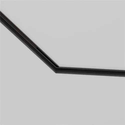 Коннектор угловой 135° Exility встраиваемый под ГКЛ 9,5мм, черный (Черный) - фото 3