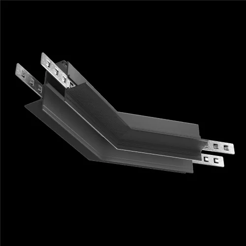 Коннектор угловой 135° Exility встраиваемый под ГКЛ 9,5мм, черный (Черный) - фото 6