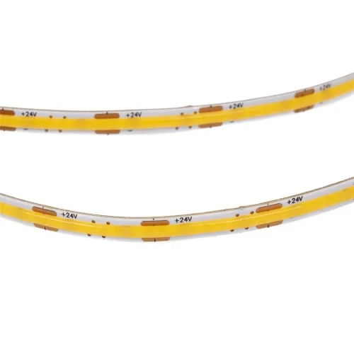 Светодиодная лента COB, 480 chip/m, теплая 3000К, 24V, 10W/m, CRI>90, P8, IP20, A661 - фото I