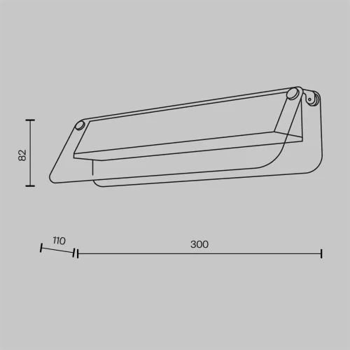 Настенный светильник (бра) Flat 3000К 6Вт (Черный) - фото