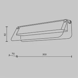 Настенный светильник (бра) Flat 3000К 6Вт (Черный)