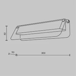 Настенный светильник (бра) Flat 3000К 6Вт (Черный)