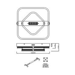 Потолочный светильник «Sonex» 7665/64LS, серия: TRECKY (крепление на планке) - Дополнительный свет (трэк)