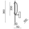 Настенный светильник (бра) Баррет / Baret (Латунь) FR5420WL-01BS - фото 10