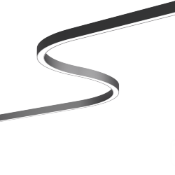 Линейный светильник 6063 Волна 70/75 (RAL9005/1000mm/LT70 — 3K/30W)