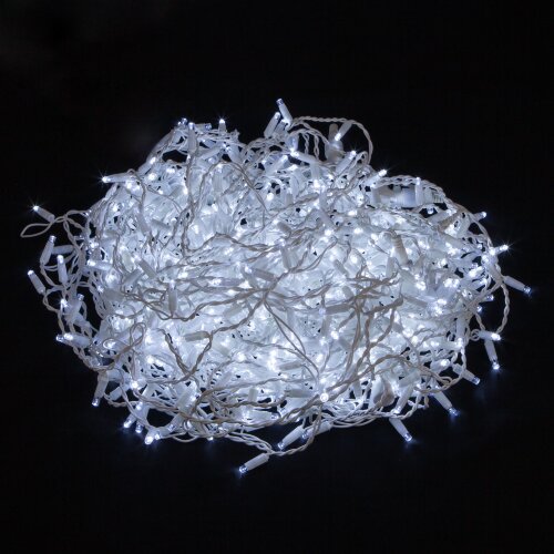 Праздничная гирлянда занавес белый 2*3м IP65 - Фото 4