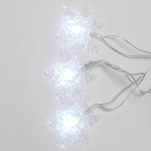 ULD-S0700-050-DTA WHITE IP20 SNOWFLAKES-1 Гирлянда светодиодная с контроллером Снежинки-1, 50 светодиодов, 7 м, белая.IP20, провод прозрачный - фото 3