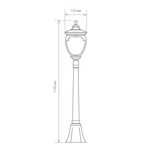Уличный светильник на столбе Andromeda F черное золото IP44 GLYF-8024F черное золото - фото 5