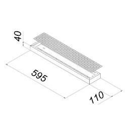 Подвесной офисный светодиодный светильник 10 Вт IP20 595x110x40 мм 4000К Призма