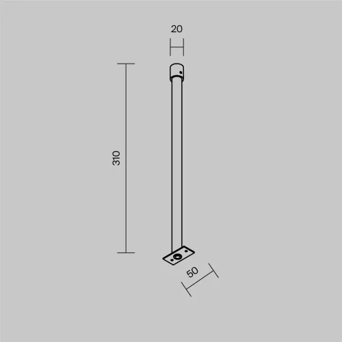Жесткий подвес для уличной трековой системы Elasity IP (Белый) O-TR001-HL-W300 - фото 10