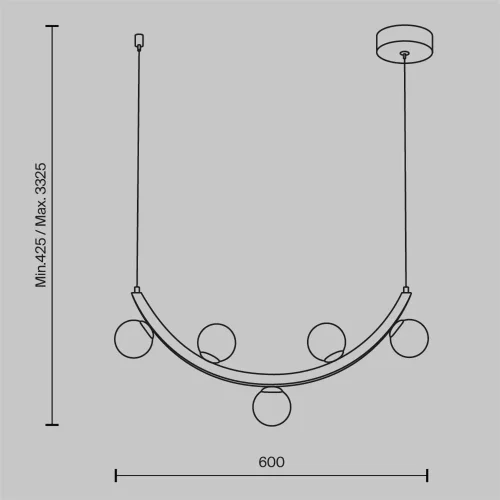 Подвесной светильник Ambre 3000К 12Вт (Латунь) - фото 5