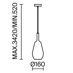 Подвесной светильник Duality E27х1 (Черный)
