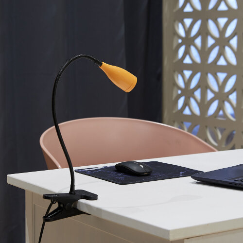 ULM-D501 4W-4000K ORANGE Светильник настольный светодиодный прищепка, Механический выключатель, Оранжевый, TM Uniel - фото 4