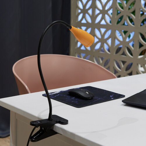 ULM-D501 4W-4000K ORANGE Светильник настольный светодиодный прищепка, Механический выключатель, Оранжевый, TM Uniel - фото 5