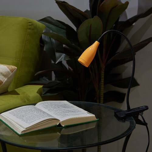 ULM-D501 4W-4000K ORANGE Светильник настольный светодиодный прищепка, Механический выключатель, Оранжевый, TM Uniel - фото 6