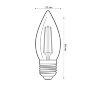 LED-C35-5.5W-3000K-E27-CL-SLF Лампа светодиодная, Форма свеча, прозрачная, Теплый белый свет 3000K - фото 4