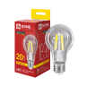 Лампа светодиодная LED-A60-deco 20Вт 230В Е27 3000К 1890Лм прозрачная IN HOME - Фото