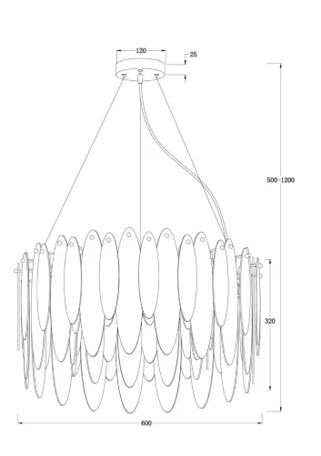 Подвесной светильник Freya FR5217PL-08FG (Французское золото) - фото 6