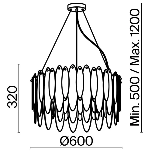 Подвесной светильник Freya FR5217PL-08FG (Французское золото) - фото 12