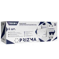 Выключатель автоматический модульный 2п C 6А 6кА PRIZMA TOKOV ELECTRIC TKE-PZ60-MCBI-2-6-C