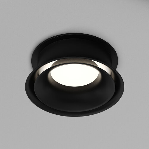 DK2403-BK Встраиваемый светильник влагозащ., IP 44, 10 Вт, GU10, черный, алюминий.
