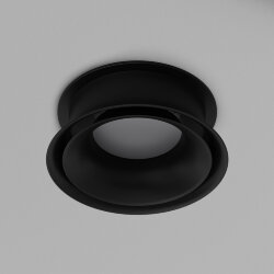 Встраиваемый светильник влагозащ., IP 44, 10 Вт, GU10, черный, алюминий, Denkirs DK2403-BK