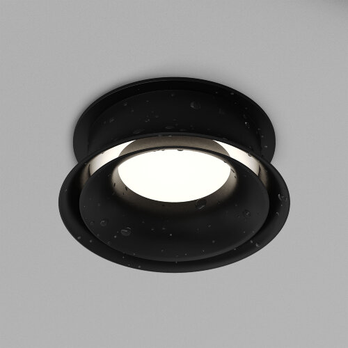 DK2403-BK Встраиваемый светильник влагозащ., IP 44, 10 Вт, GU10, черный, алюминий. Фото 3