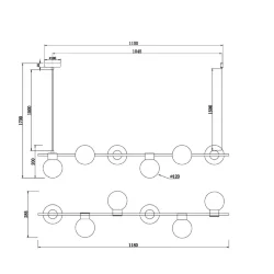 Подвесной светильник Freya FR5232PL-06B (Черный)