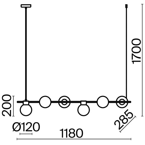Подвесной светильник Freya FR5232PL-06B (Черный) - фото 10