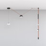 DK5565-WH+BK Cветильник для трека-ремня Belty, серия Flow, со светодиодом, D300*H71мм, 48V DC, 12W, RA90, 120°, 3000K, IP20, белый с черным, алюминий. Фото 4