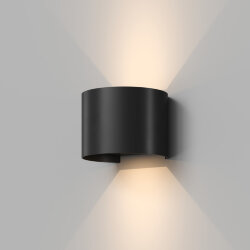 Настенный светодиодный уличный светильник MALBEC, IP54, 6 Вт, 3000K, черный, алюминий, Denkirs DK9771-BK