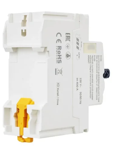 Выключатель дифференциального тока (УЗО) 2п 63А 30мА тип AC ВДТ R10N ARMAT IEK AR-R10N-2-063C030 - фото 3