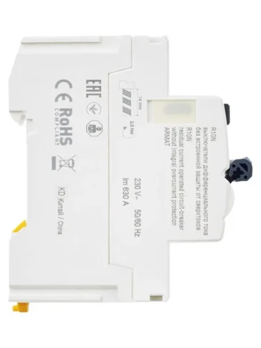 Выключатель дифференциального тока (УЗО) 2п 63А 30мА тип AC ВДТ R10N ARMAT IEK AR-R10N-2-063C030 - фото 5