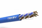 Кабель витая пара U/UTP 4х2х23AWG(0.57мм) кат.6 нг(А)-HF (LSZH) indoor Fluked tested 305м (м) PRO TOKOV ELECTRIC TKP-C08-U/UTP-42-6-305-LSZH - фото