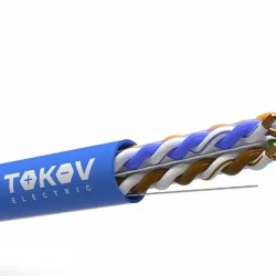 Кабель витая пара U/UTP 4х2х23WG (0.57мм) кат.6 LSZH Fluke tested (м) PRO TOKOV ELECTRIC TKP-C08-U/UTP-42-6-305-LSZH