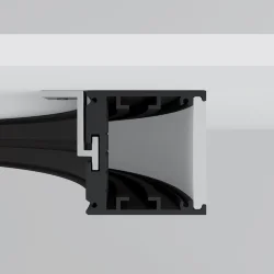 Радиусный профиль 35x35 Ø1500мм внешний 1/4 круга черный (Черный)