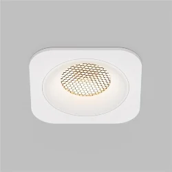 Светильник встраиваемый с антибликовой решеткой Tetro 10W 3000K белый IP44 15276/LED (071310)