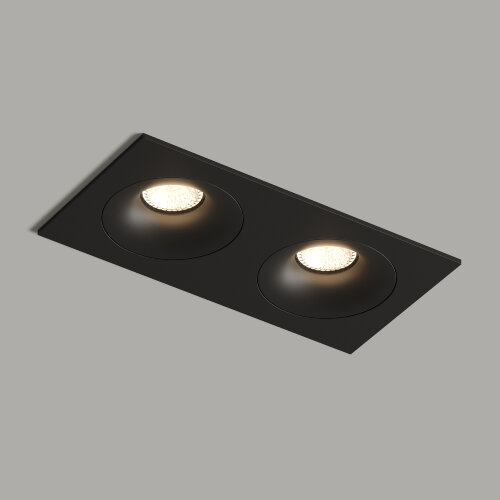 DK2122-BK Встраиваемый светильник, IP 20, 50 Вт, GU10, черный, алюминий.