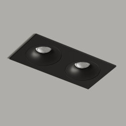 Встраиваемый светильник, IP 20, 50 Вт, GU10, черный, алюминий, Denkirs DK2122-BK