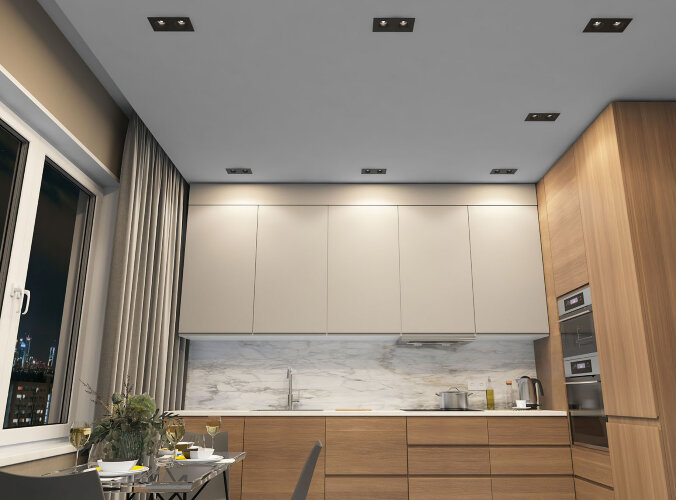 DK2122-BK Встраиваемый светильник, IP 20, 50 Вт, GU10, черный, алюминий. Фото 4