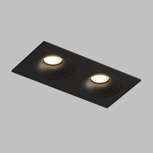 DK2122-BK Встраиваемый светильник, IP 20, 50 Вт, GU10, черный, алюминий.