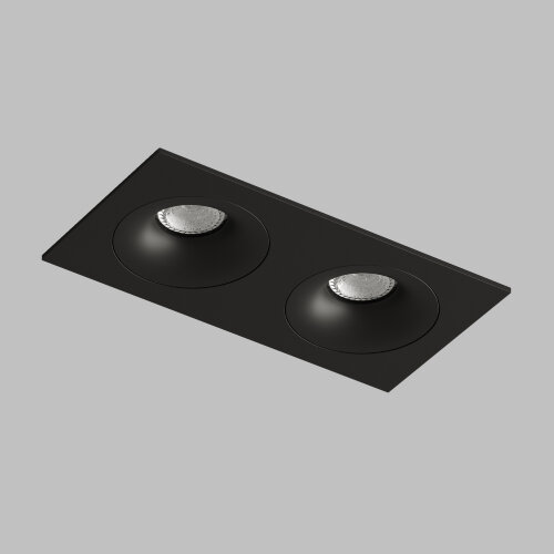 DK2122-BK Встраиваемый светильник, IP 20, 50 Вт, GU10, черный, алюминий. Фото 2