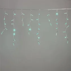 Гирлянда Бахрома с Колпачком 3,1 x 0,5 м Аква 220В, 120 LED, Провод Прозрачный ПВХ, IP65