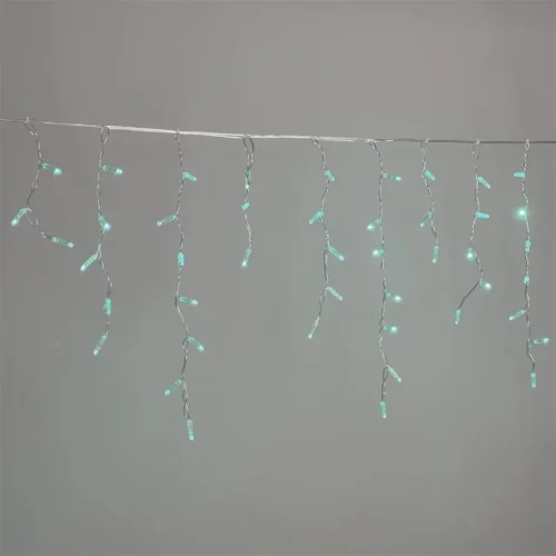 Гирлянда Бахрома с Колпачком 3,1 x 0,5 м Аква 220В, 120 LED, Провод Прозрачный ПВХ, IP65. Фото 2.