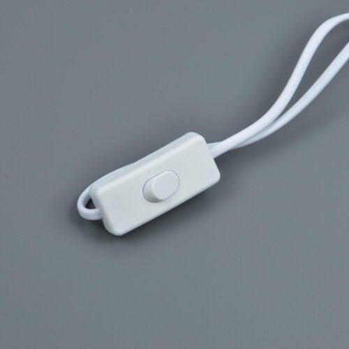 UCX-PT2-L10-300-B WHITE 1 STICKER Провод для подключения светильника ULI-Px к сети 220В, 300 см, 2 контакта, с кнопкой включения, Белый - фото 2
