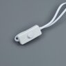 UCX-PT2-L10-300-B WHITE 1 STICKER Провод для подключения светильника ULI-Px к сети 220В, 300 см, 2 контакта, с кнопкой включения, Белый - фото 2